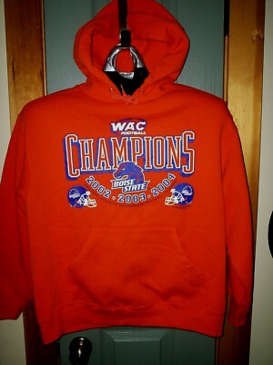 BOISE STATE  HOODIE PULLOVER F.O.L BRAND SIZE LG HEAVY! MINT! WAC 02/03/04 CHAMP