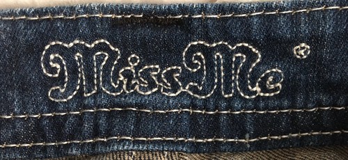 Miss Me 25 Boot Rhinestone Sequin Flower Jeans Denim L31.5 Waistband 28 Altered - Picture 4 of 11