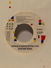 Richard MARX: Should've Known Better / Rhythm of Life 7" 45 RPM Man Hat Tan NM+-