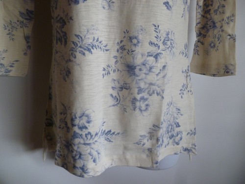 Ralph Lauren Chaps Floral Leaf Print Top T-shirt Designer 100% Genuine New XS - Picture 17 of 20