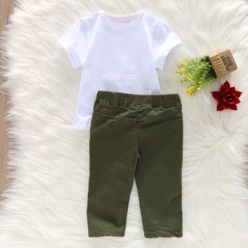 Baby Girl Cute Outfits Tops+ Hole Pants Kids Toddler Summer T-Shirt Set 2Pcs - Picture 6 of 12