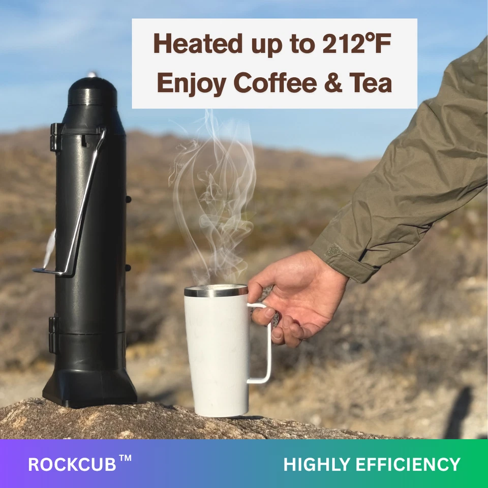 Chaleira solar portátil para acampamento caminhadas garrafa térmica movida a energia solar 16,9 fl oz - Imagem 4 de 4