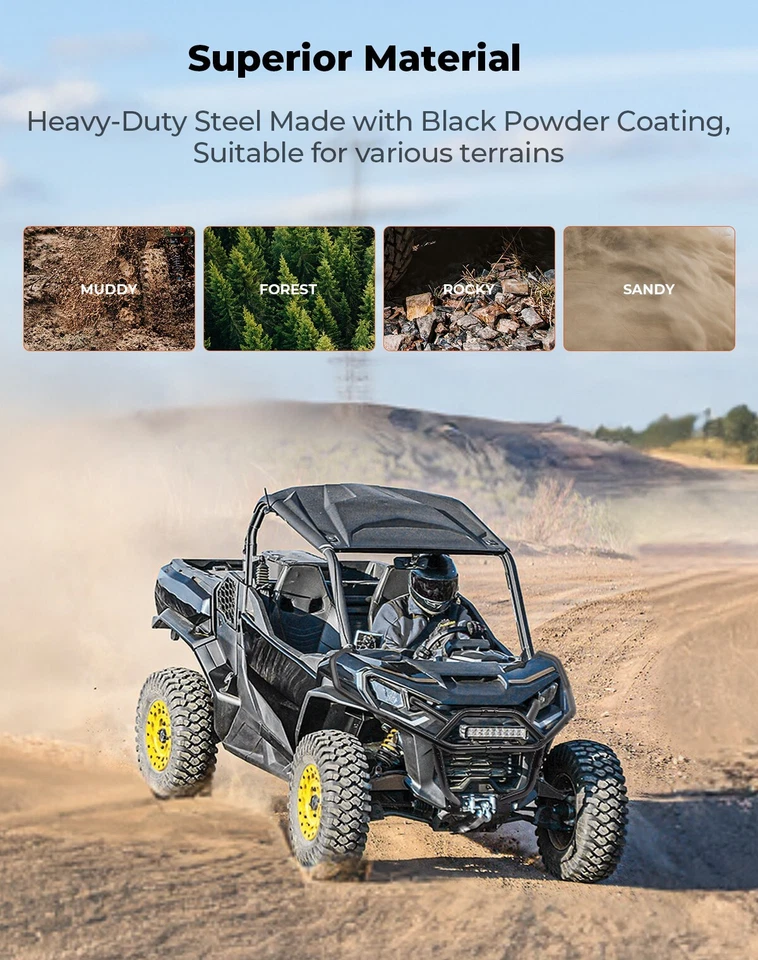 KEMIMOTO Front Bumper Brush Guard For Can-Am Commander & Commander Max 1000R 700 - Image 4 of 4