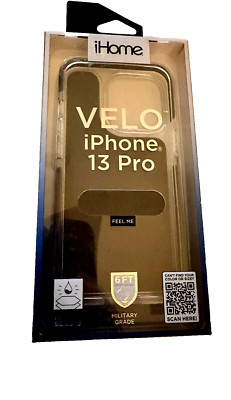 iHOME VELO Case Apple iPhone 13 Pro Silicone Impact Case Black 6' Drop Protec