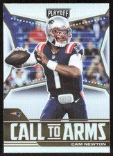 2021 7868E Panini Playoff Call to Arms SILVER PRIZM Cam Newton New England