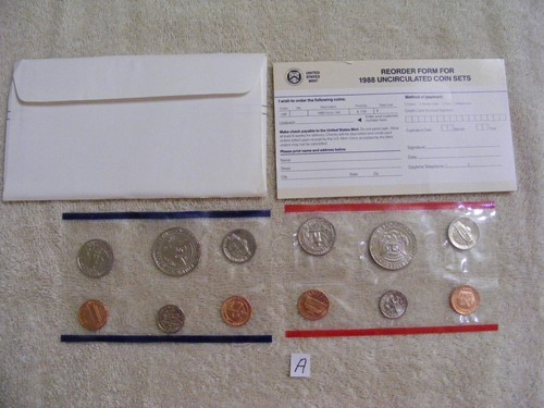 A) COLLECTIBLE US MINT UNCIRCULATED 1984 - 1989,  D & P  COIN SETS,  6 SETS - Picture 11 of 24