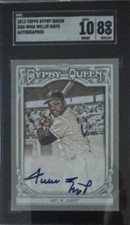 2013 Topps Gypsy Queen Baseball Willie Mays On Card Auto SGC 10 Graded Autograph