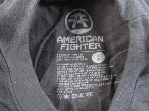 American Fighter Mens Size Large Black Training T Shirt MMA UFC Athletic Gym - Picture 2 of 6