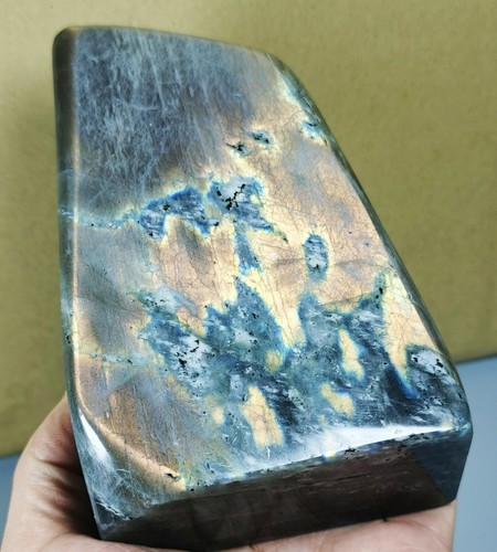 Polished Nice Rainbow Purple Flash Labradorite Spectrolite Freeform Reiki Stone - Picture 7 of 12