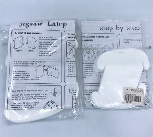 Jigsaw Lamp Shade Plastic Puzzle 3D Ball lot 3 NEW by Mr LampShop Canada White - Picture 11 of 11
