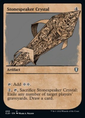 MTG Baldur's Gate SHOWCASE U Stonespeaker Crystal #450 PLAYSET 4x x4