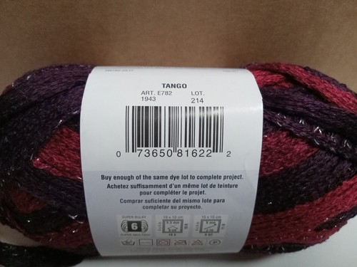NEW Red Heart Boutique SASHAY METALLIC~Ribbon Yarn~TANGO lot 214 3.5 oz - Picture 3 of 3