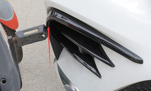For Mercedes-Benz GLC 2016-19 Carbon Fiber Front Bumper Lip Spoiler Fins Canards - Bild 11 von 11