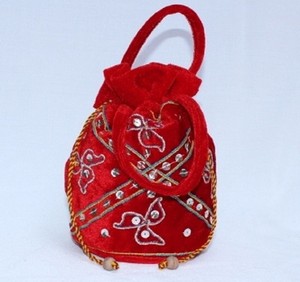 Sequin And Velvet Drawstring Bag Handmade In Northern Thailand Brand Image Is Loading Sequin And Velvet Drawstring Bag Handmade In Northern