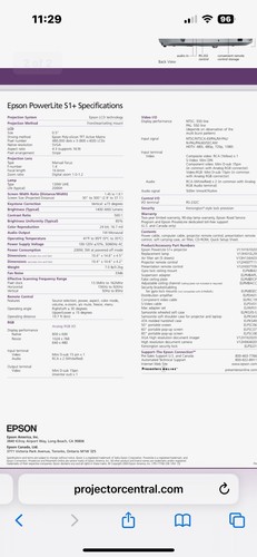 Epson PowerLite S1+ EMP-S1H LCD Home Theater Projector, Remotes, Cords & Bag - Picture 14 of 15