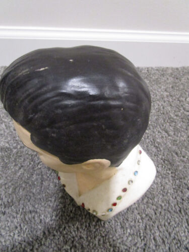 Vintage Elvis Presley Ceramic Hand Painted Head Bust Figure - Picture 3 of 3