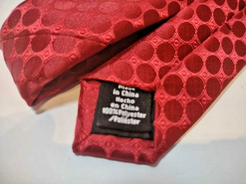 Cravatta Crofts And Barrow modello diamante rosso nuova con etichetta - Foto 3 di 4
