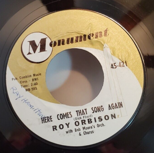 Roy Orbison ONLY THE LONELY (ROCK N ROLL 45)#421 PLAYS VG++ NO NOISE! - Picture 3 of 4