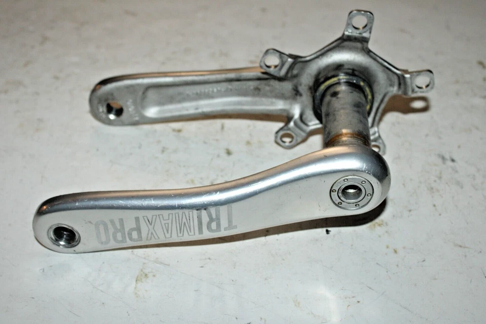 Juego de bielas dobles Vision TriMaxPro plateadas BCD104 172,5 mm ISIS MTB suciedad remitente de EE. UU. Foto 4 de 4