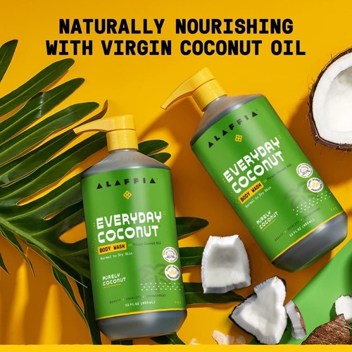 Natural Coconut Body Wash 950ml with Fair Trade Ingredients for Daily Use - Picture 7 of 10