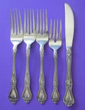 Rogers Co Precious Rose Stainless 3 Dinner Forks 1 Salad Fork 1 Dinner Knife