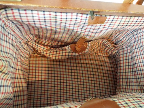 Vintage Weekender Heavy Bridle Leather Bag Rosenthal Truitt Brass Lock Mechanism - Picture 3 of 12