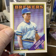 1988 O-Pee-Chee Milwaukee Brewers Baseball Card #362 Juan Castillo