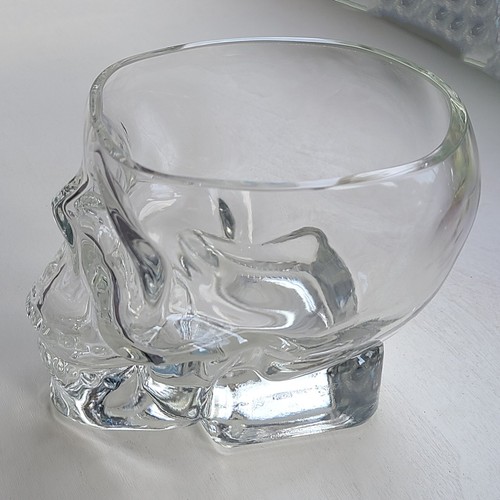 Crystal Skull Cocktail Glass - Human Skull Margarita Glass - Large 22oz (Clear) - Picture 5 of 6
