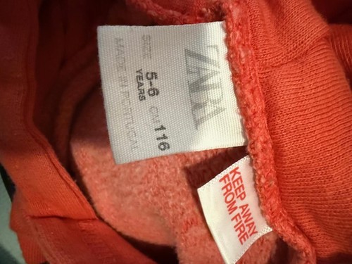 ZARA Kids Red Tokyo Japan Hoodie 5/6 Youth - Picture 3 of 3