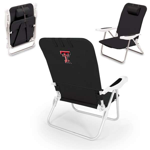 Texas Tech University Red Raiders Monaco Beach Chair Black