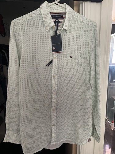 tommy hilfiger mens Linen shirts Sz M - Picture 2 of 3