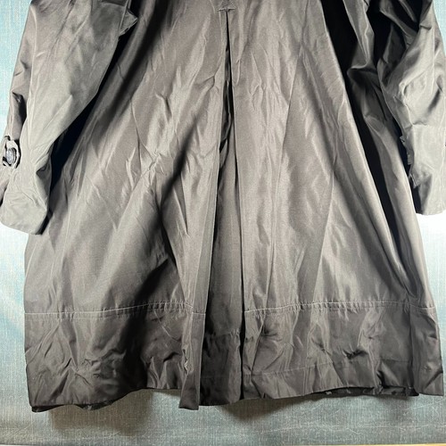 Andrew Marc Women Trench Coat Black Button Closure Long Sleeve Size 3X Polyester - Picture 11 of 13