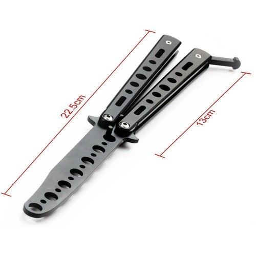 COLTELLO A FARFALLA SENZA LAMA PER ALLENAMENTO ESERCITAZIONE PIEGHEVOLE METALLO - Foto 2 di 8