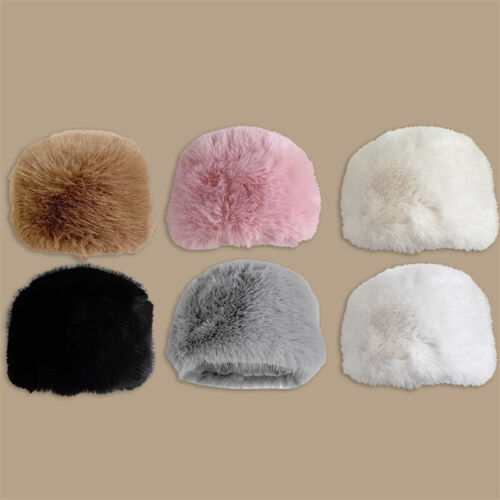 Kunstpelz Hut Plüsch Unisex Verdicken Warm Winter Damen Eimer Fischermütze DE. - Bild 11 von 24
