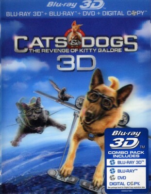 Cats & Dogs: the Revenge of Kitty Galore (Blu-ray 3D, 2010) - Brand New Sealed