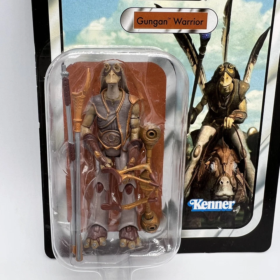 Figura de Acción Guerrero Gungan Colección Vintage Star Wars VC74 Caja Dañada Foto 2 de 4