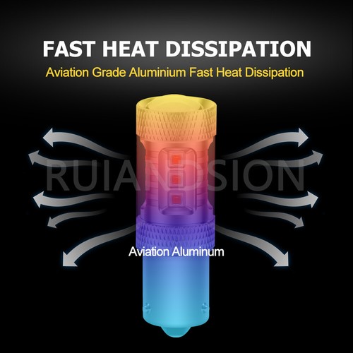 Ruiandsion BAU15S LED Motorrad Bremse Glühbirne PY21W Signal Licht CANBUS12V 80W - Bild 7 von 12