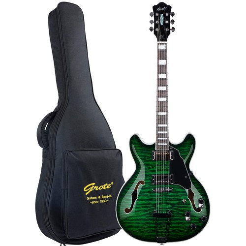Grote Semi-Hollow Body Electric Guitar Thinline Arched-top Coils Splitting YS-35 - Picture 28 of 73