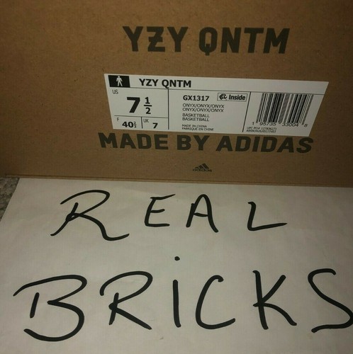 adidas Yeezy QNTM Onyx GX1317 Black Bred Wave Rare White Xlm Size 7.5 BRAND NEW - Picture 5 of 5