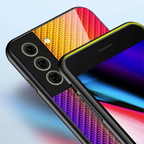 Hybrid Carbon Fiber Tempered Glass Case For Samsung Galaxy A13 S22+ S21 FE - Picture 5 of 16