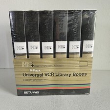 VHS Case Video Box Universal VCR Library Case 5 Pack Home Entertainment New 