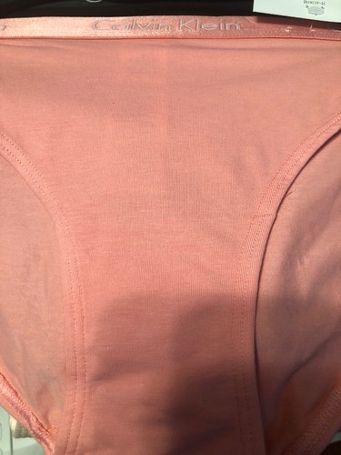 Calvin Klein Bikini Panties Women’s Med 2 Pair (Peach & Black) Thick Band NWT - Picture 7 of 8