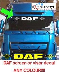 DAF con Clase Pegatina Del Parabrisas Calcomanía camión Lf Cf Xf gráficos