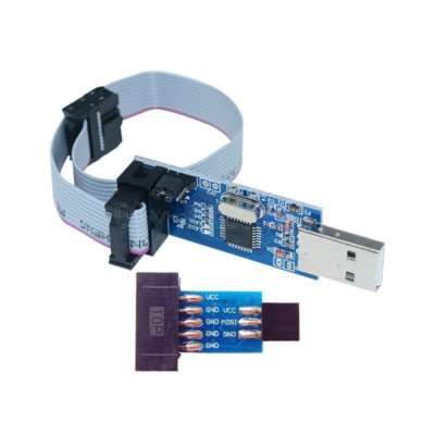 10 Pin Convert to Standard 6 Pin Adapter Board+USBASP USBISP AVR Programmer USB