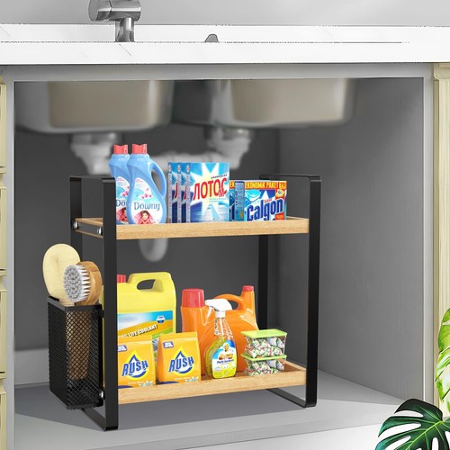 Bathroom Counter Organizer With Basket Bathroom Organizers And Storageskincare O - Picture 5 of 9