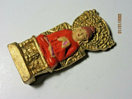 BUDDHA Mini Altar Statue Hindu Idol Ganges Clay Sculpture Collectible - Picture 2 of 11