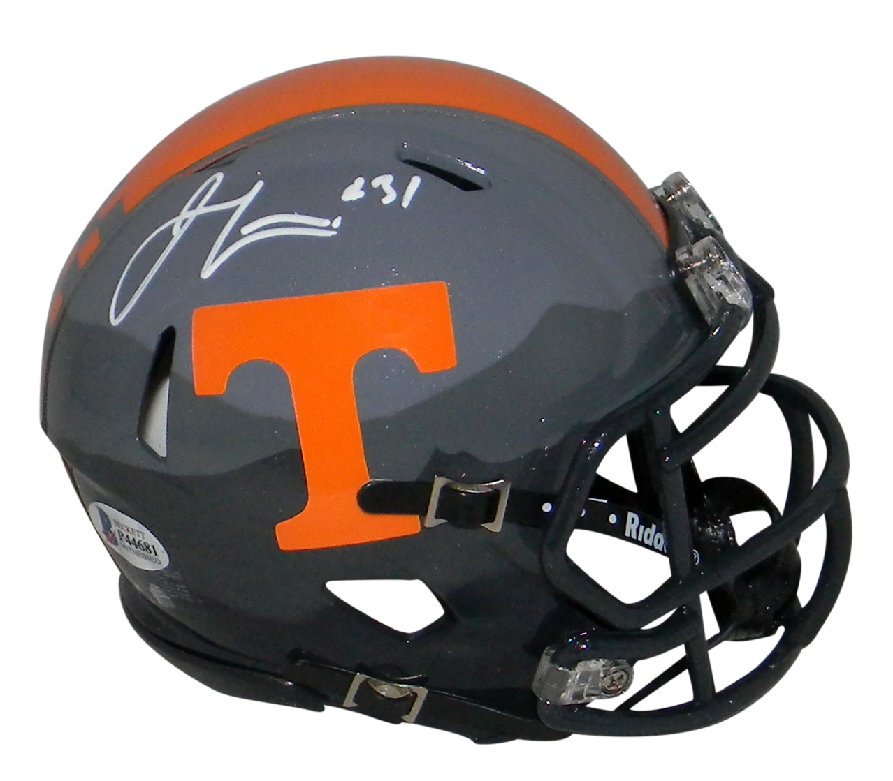 Jamal Lewis Autographed Signed Tennessee Volunteers SMOKY MOUNTAIN SPEED MINI HELMET BECKETT 