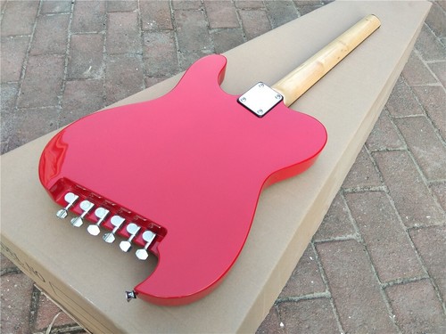 Red Headless Electric Guitar,Mahogany Body&Rosewood Fingerboard 6 Strings Guitar - Picture 6 of 9