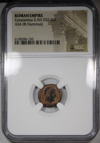 Roman Empire Constantius II AD 337-361 AE4 BI Nummus NGC - Picture 1 of 2