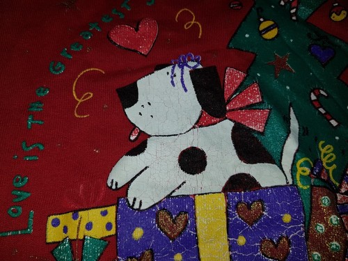 Beautiful Ladies Dog Motif Christmas New Years Jumper, Cardigan, Tank Top. - Picture 4 of 6